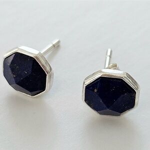 Silpada Silver and Lapis Geometric Earrings